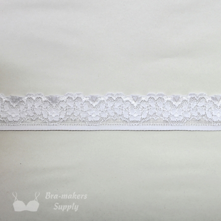 One and a Half Inch White Stretch Lace Edging Bra-makers Supply Ruler