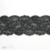 Three Inch Black and Dove Grey Floral Stretch Lace Bra-makers Supply